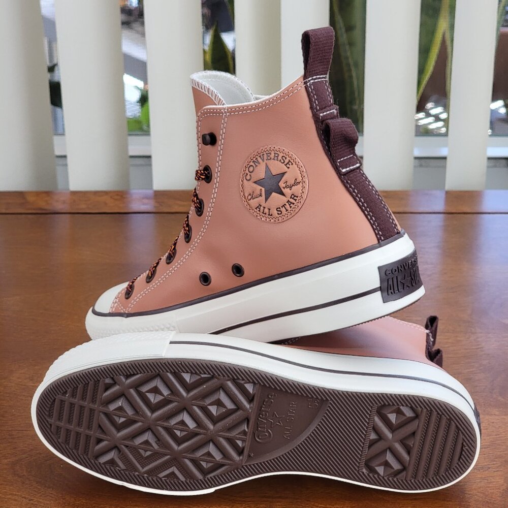 Converse Women's CTAS Lift Hi Platform  A03741C Terra Blush/Egret/Dark Root - Picture 6 of 11